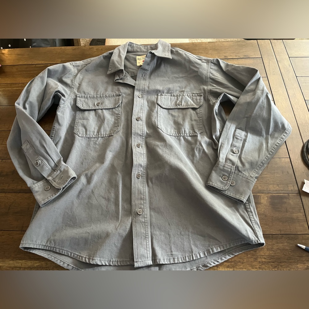 Men's Casual Gray Button Down Shirt